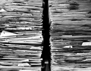 Tas de feuilles de papier
